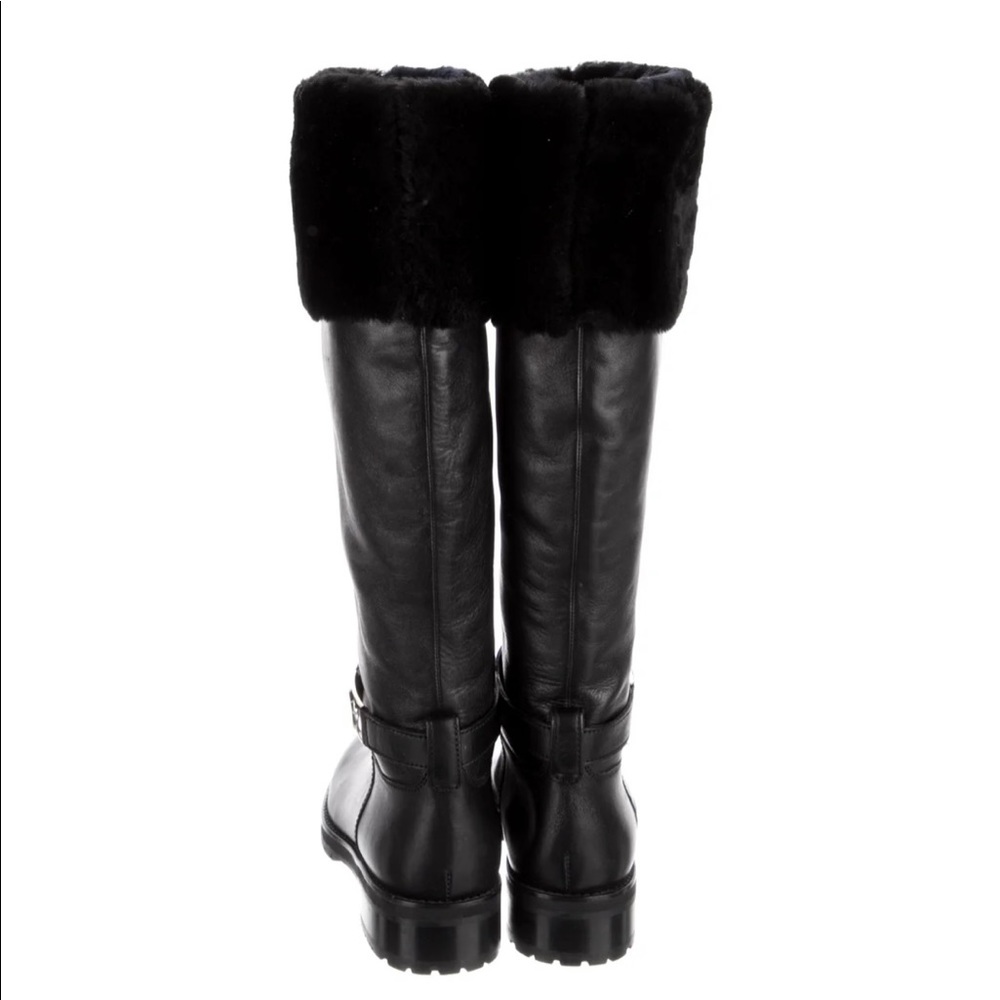 Versace Collection Fur trimmed Riding boots - Picture 5 of 5